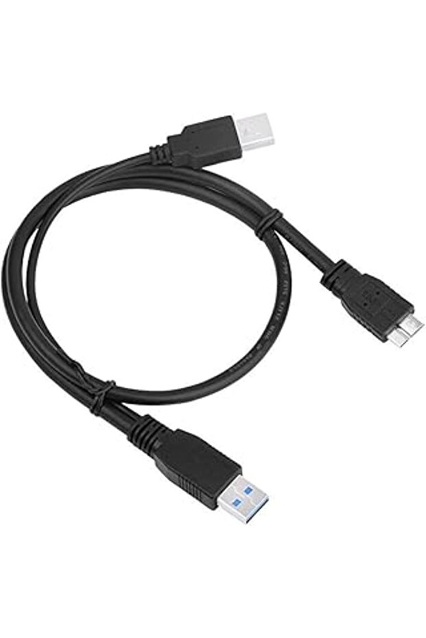 USB 3.0 A to Micro B Y-Split Cable for Data Transfer, Power and Portable Hard Drives - 1