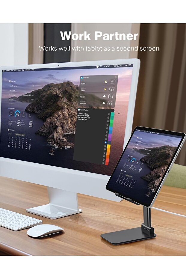 Foldable Adjustable Tablet Stand with Sturdy Base for iPad, Surface Pro & Portable Monitors 4.7-15.6 - 7