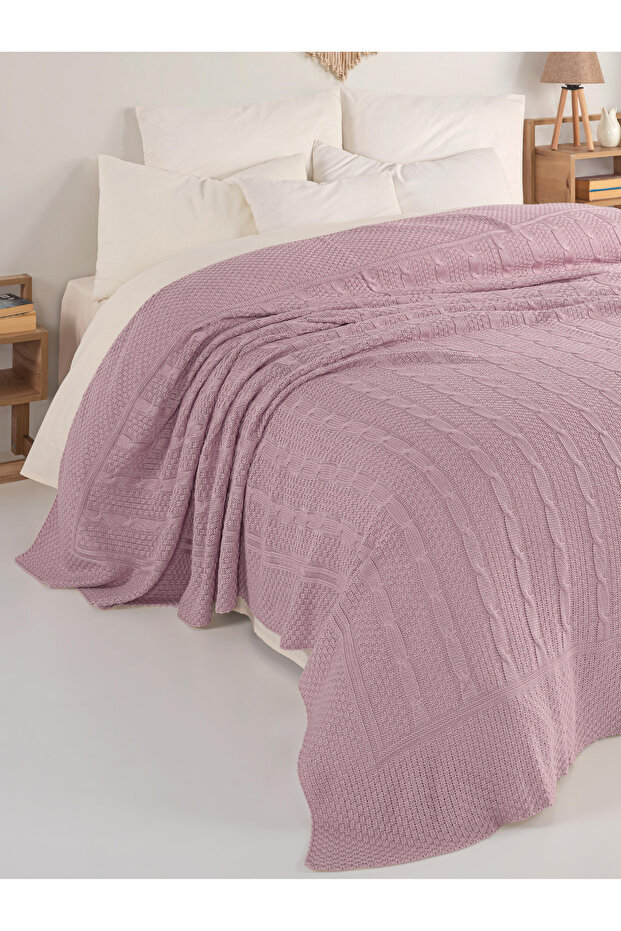 TRİKO ÇİFT KİŞİLİK YATAK ÖRTÜSÜ 220X240CM - 2