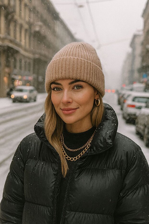 Camel Corduroy Women's Beret