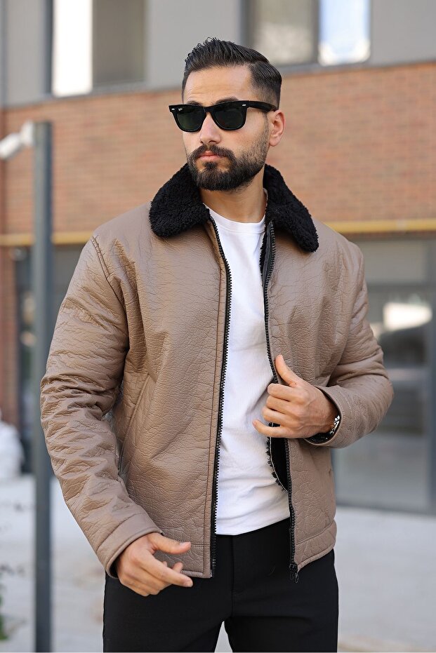 ERKEK İÇİ KOMPİLE KÜRKLÜ KIŞLIK DERİ MON - 3