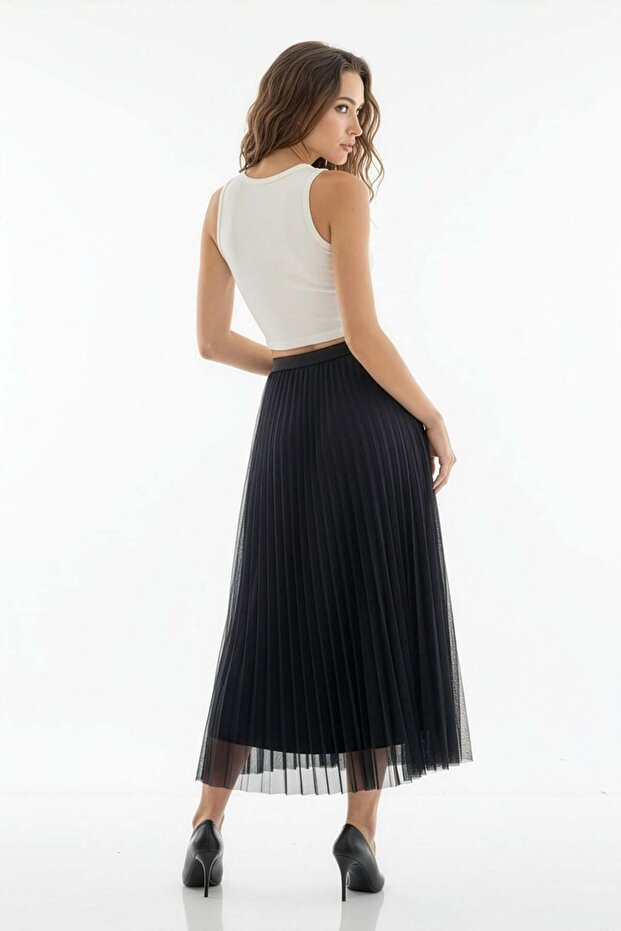 Pileli Tül Etek - 2