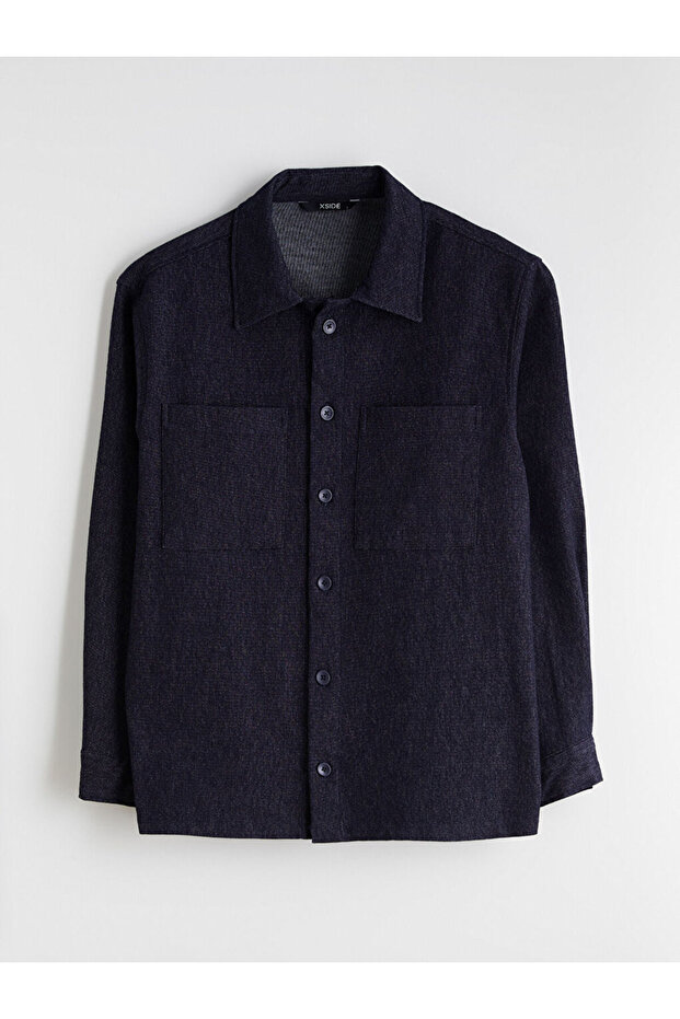 Comfortable Fit Long Sleeve Dobby Men's Shirt