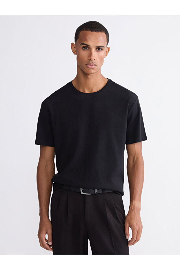Rmz Gi̇yi̇m Farkiyla Zero Roba Collar Men's T-Shirt