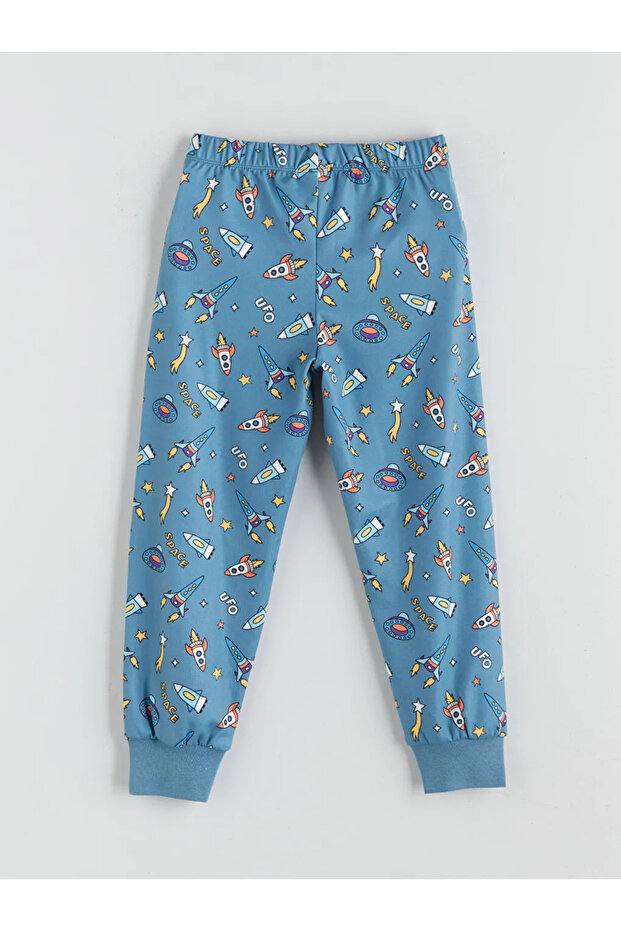 Bisiklet Yaka Erkek Çocuk Pijama Takımı - 3