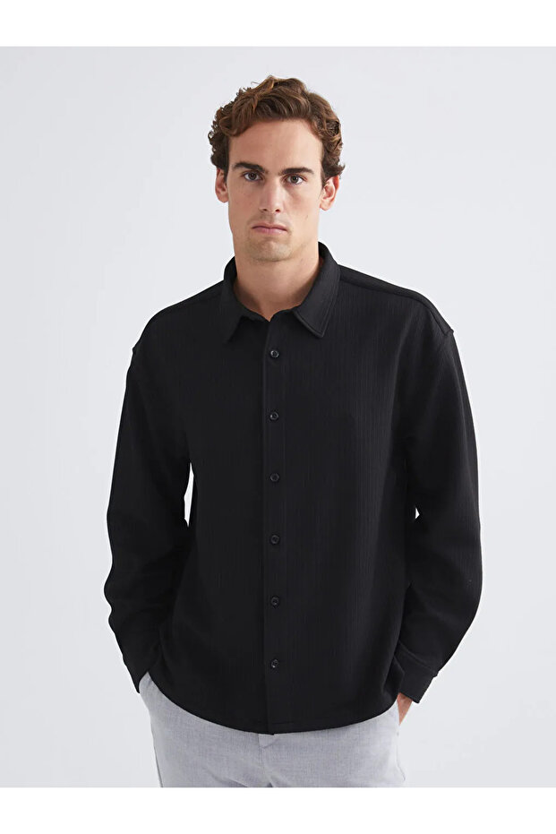 Rahat Kalıp Uzun Kollu Erkek Gömlek - 4