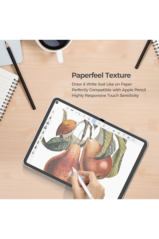 Paper-Feel Screen Protector for iPad 10.9 (2022) with 3 Camera Lens Protectors, Tempered Gla - 3
