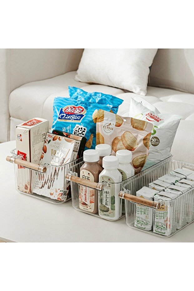 Practical box for organization and storage with handle, 28 cm- ideal for home, office or bathroom - 6