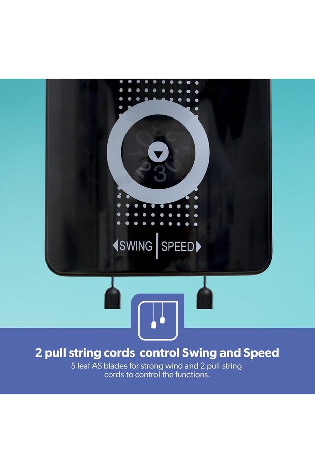 16-Inch Table Fan | 3 Speed Settings With Oscillating/Rotating And Static Feature | Electric - 6