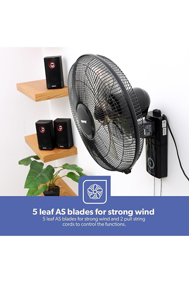 16-Inch Table Fan | 3 Speed Settings With Oscillating/Rotating And Static Feature | Electric - 5