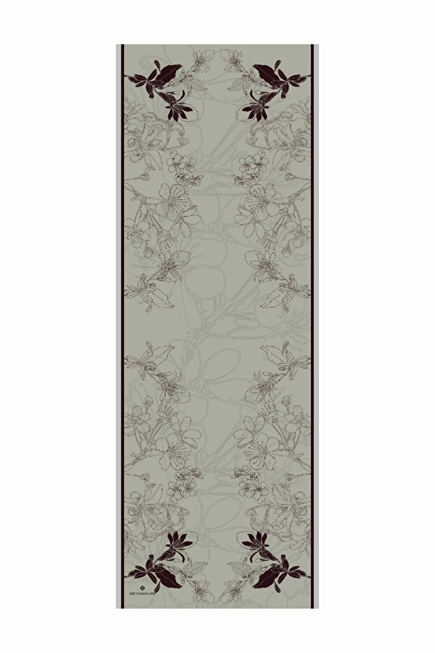 Yekta Pattern Sakura Silk Shawl - 5