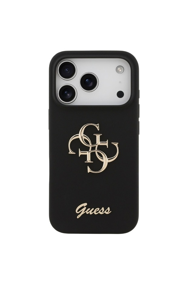 Liquid Silicone Case for iPhone 17 Pro Max – Black, 4G & Script Logos, Drop Protection