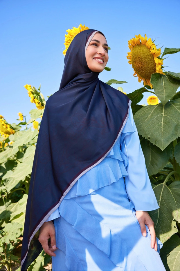 Yekta Pattern Sakura Silk Shawl - 1