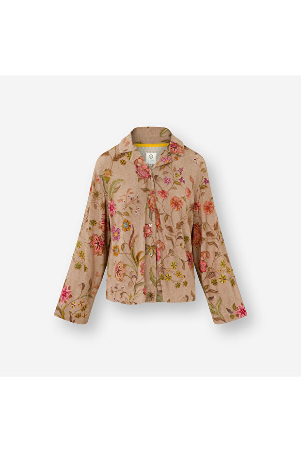 Faye Bej Viscose Bluz - 1