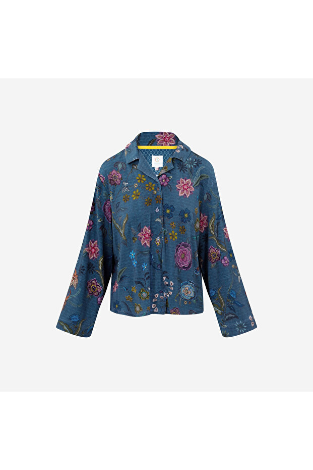 Faye Mavi Viscose Bluz - 2