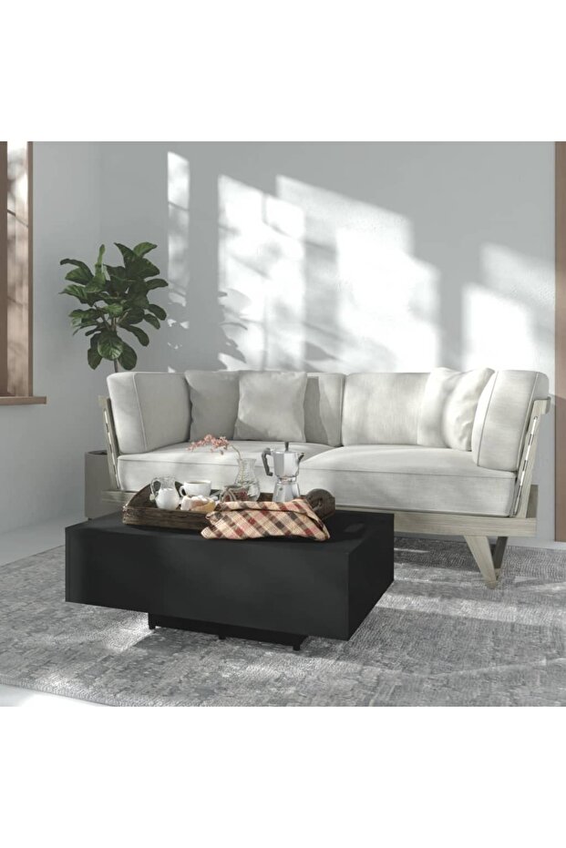 Coffee Table Black 85x55x31 cm Engineered Wood