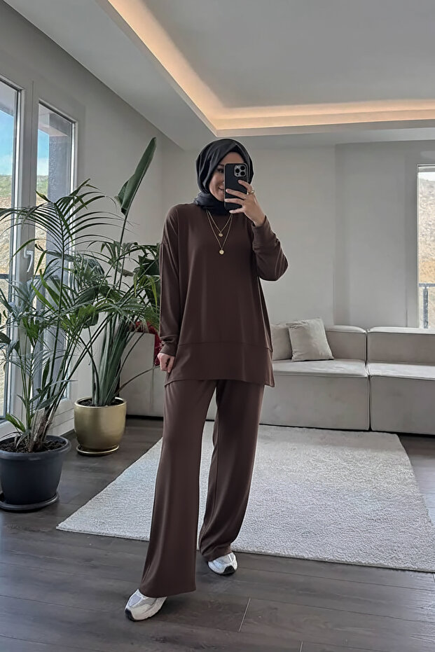 5715 - Stylish Comfortable Single Jersey Knitted Casual Women's Set