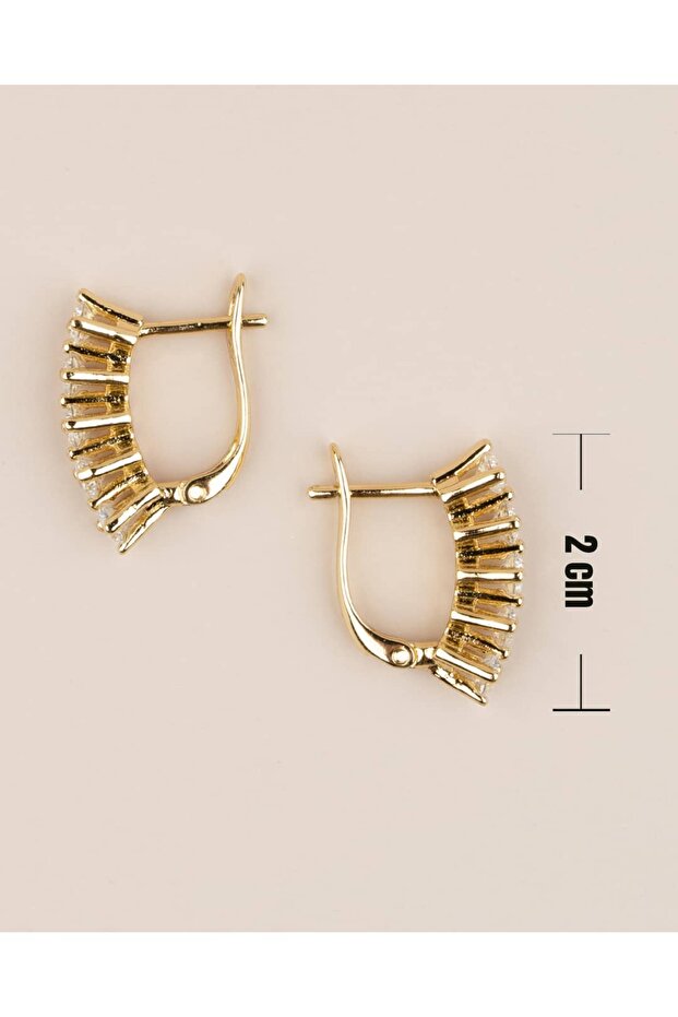 Lumina Tek Sıra 5 Taş Xuping Küpe - 5