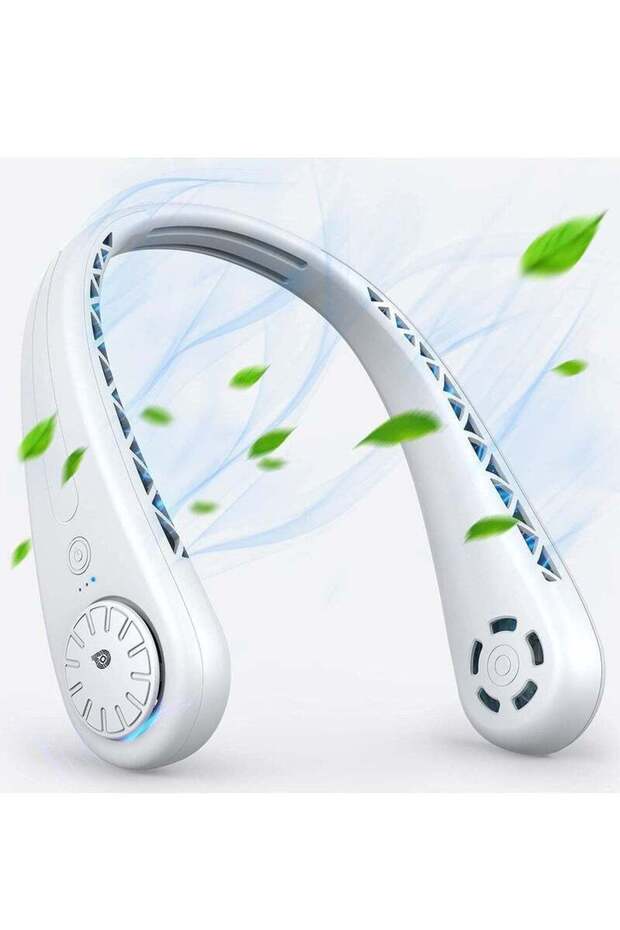 Rechargeable Wearable Neck Fan, Bladeless Hands-Free USB Portable 3 Speed