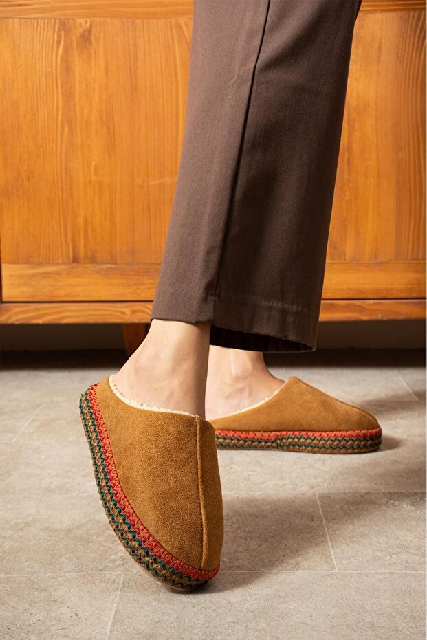 Ortopedik Taban Yünlü Kışlık Ev Terliği - 1