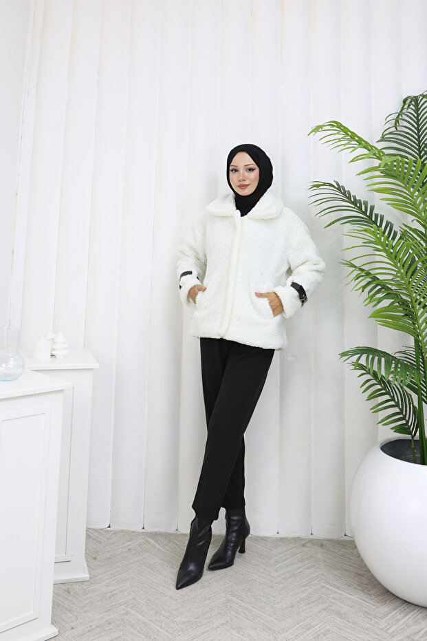 Zippered Teddyy Jacket - 5