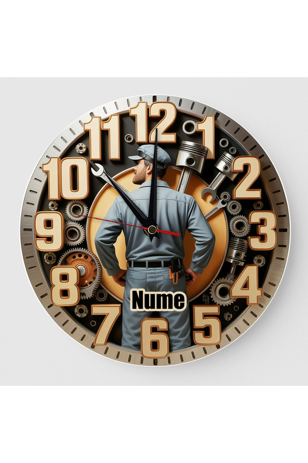 3D Auto Mechanic Clock - 1