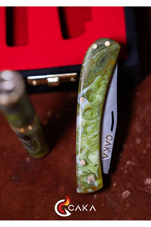 ORIGIN Premium Çakı & Çakmak Seti (Yeşil Serisi) - 8