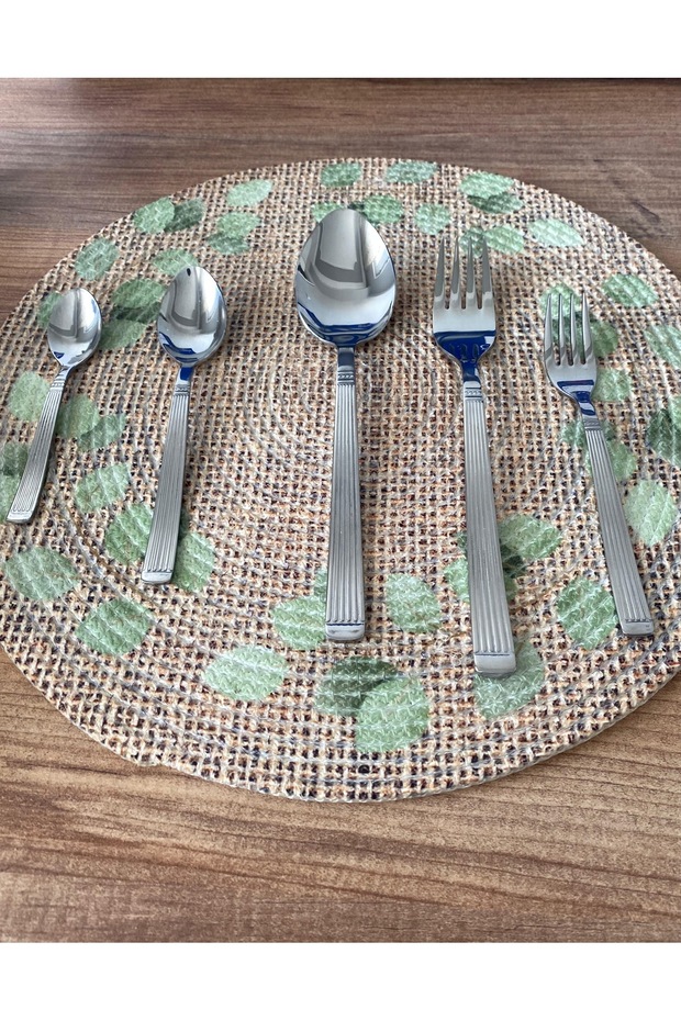 Çizgi Model Tatlı Kaşığı 12 Adet - 2