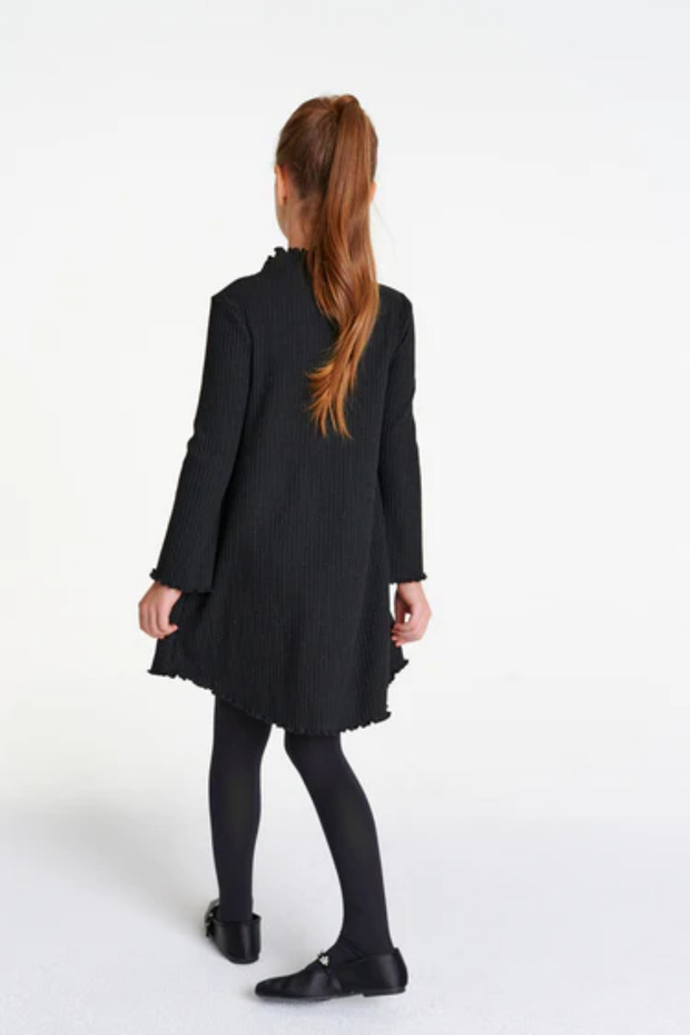 DSL0476 Siyah Örme Elbise - 4