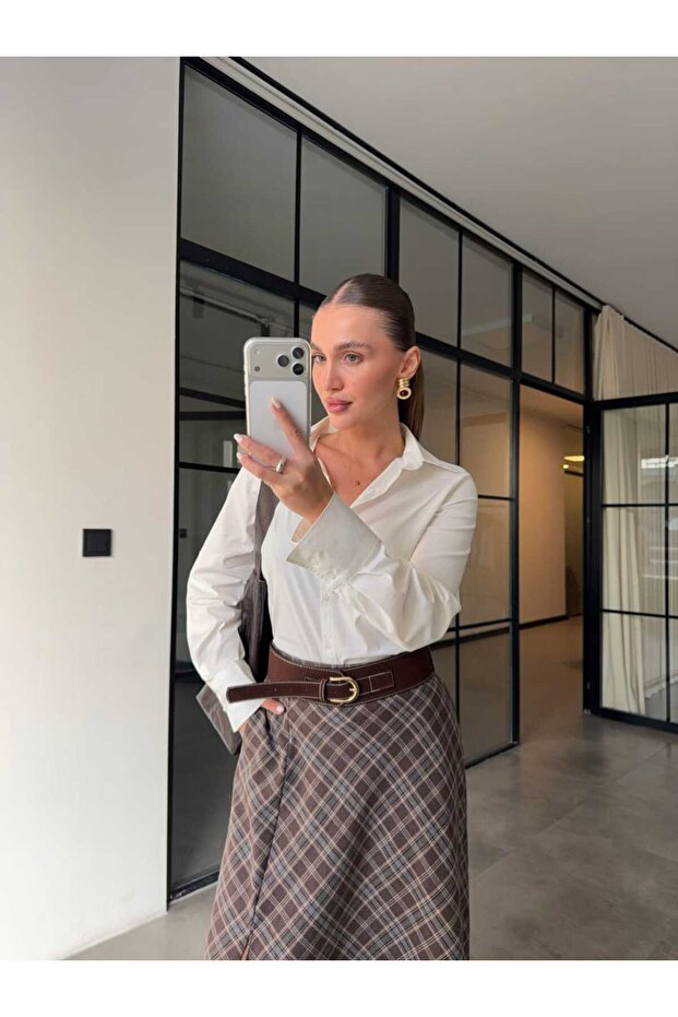 SLİM FİT BASİC EKRU GÖMLEK - 3