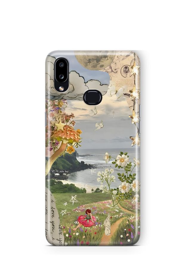 Samsung Galaxy A20 / A30 Compatible Dream Garden Patterned Transparent Phone Case