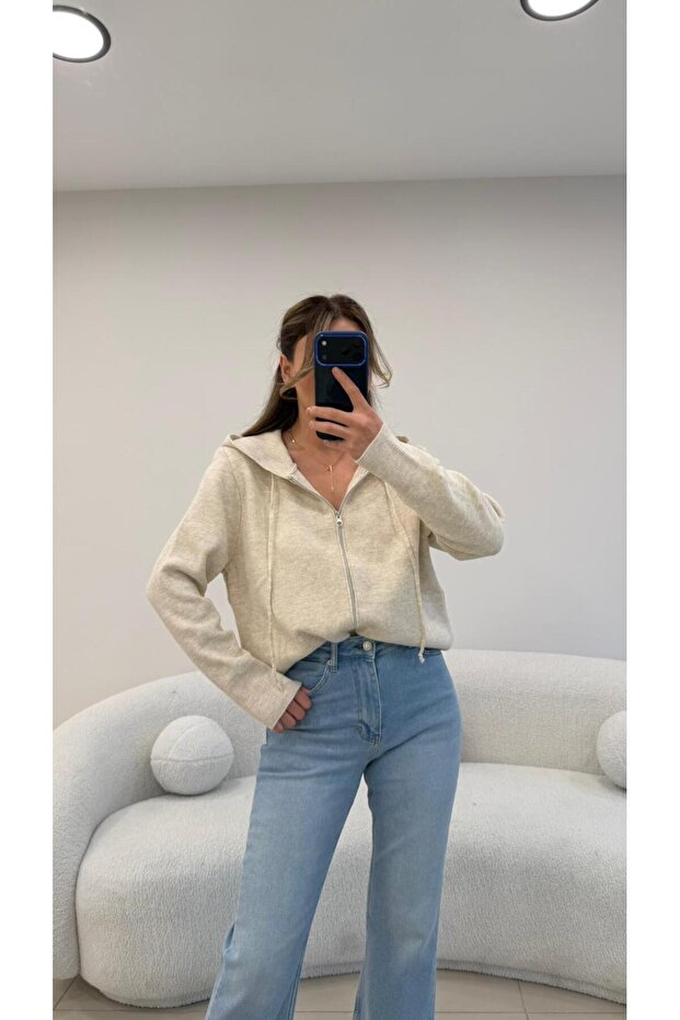 FERMUARLI KAPŞONLU HIRKA EKRU - 5