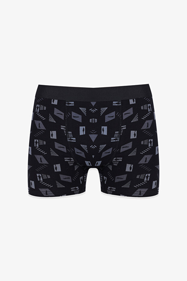Men's Single Patterned Cotton Boxers