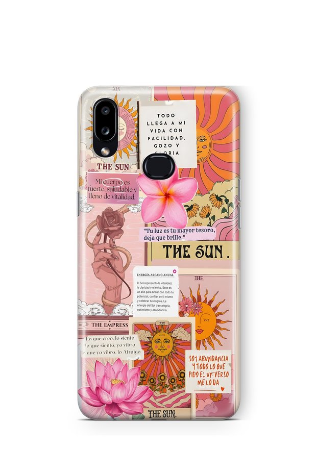 Samsung Galaxy A10S Compatible Solar Tarot Patterned Transparent Phone Case