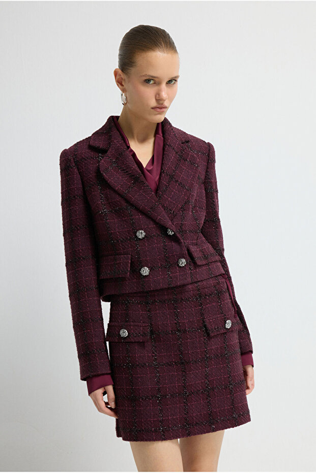 Kruvaze Tüvit Ceket - 4