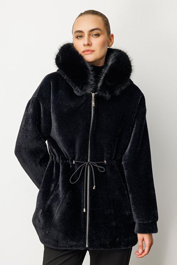 Kapüşonlu Peluş Kaban - 2