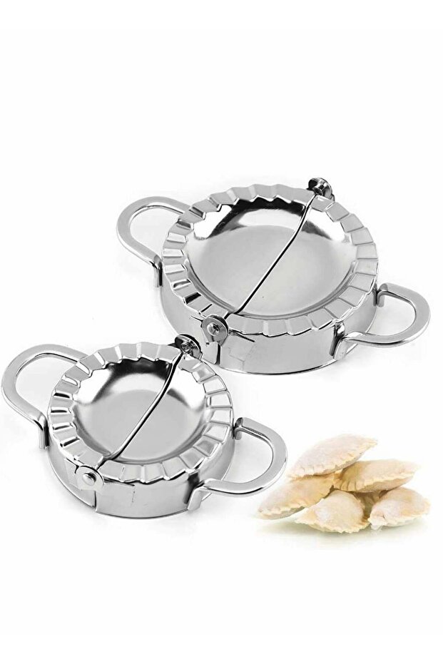 Stainless Steel Dumpling and Ravioli Maker Set of 2 with Dual Size Molds for Suitable Shaping