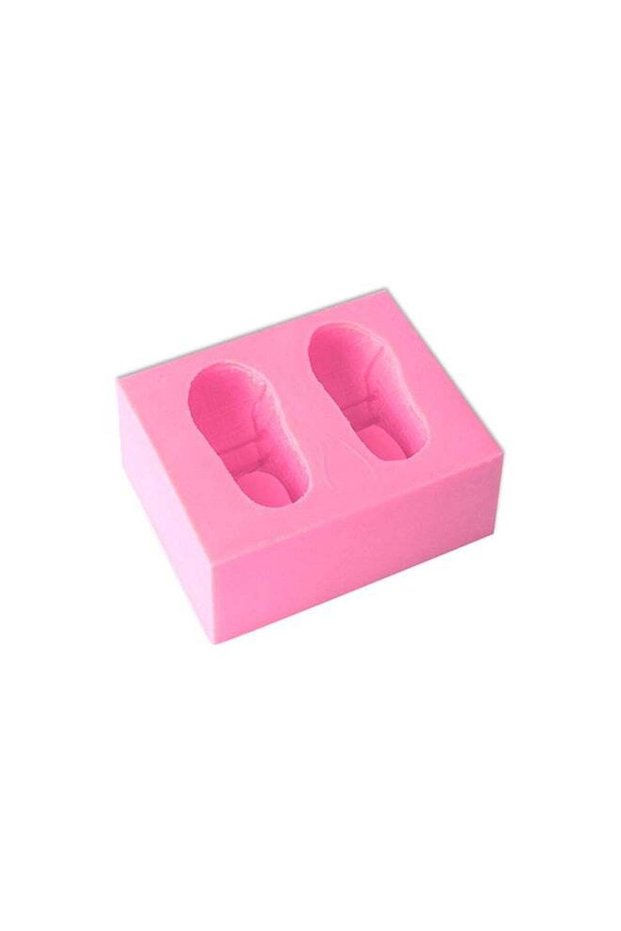 Baby Shoes Chocolate Cake Mould Pink 7.2 x 5.8 x 3.3cm