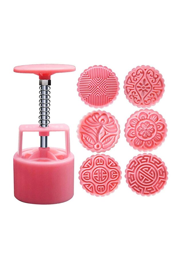 Powerful Mooncake Mold Mid-autumn Festival Hand Press Moon Cake Cutter Molds Set