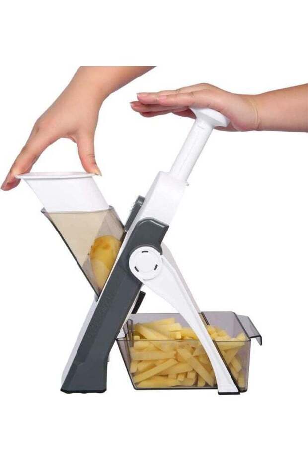 SUPAAR Adjustable Mandoline Slicer Safe Vegetable Slicer by ONCE FOR ALL Food Chopper Vegetable Cut - 1