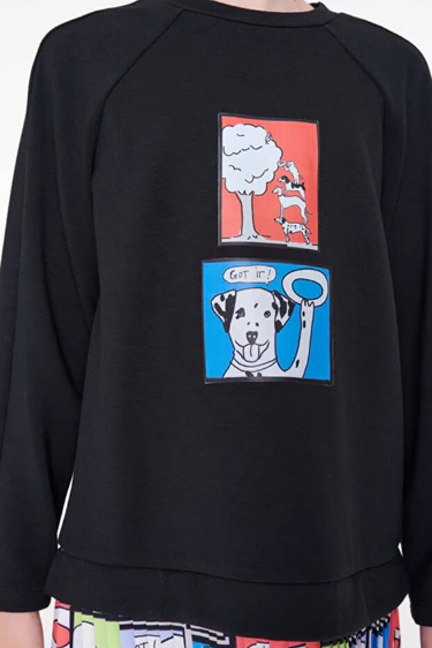 DSL0486 Dalmaçya Desenli Örme Elbise - 4