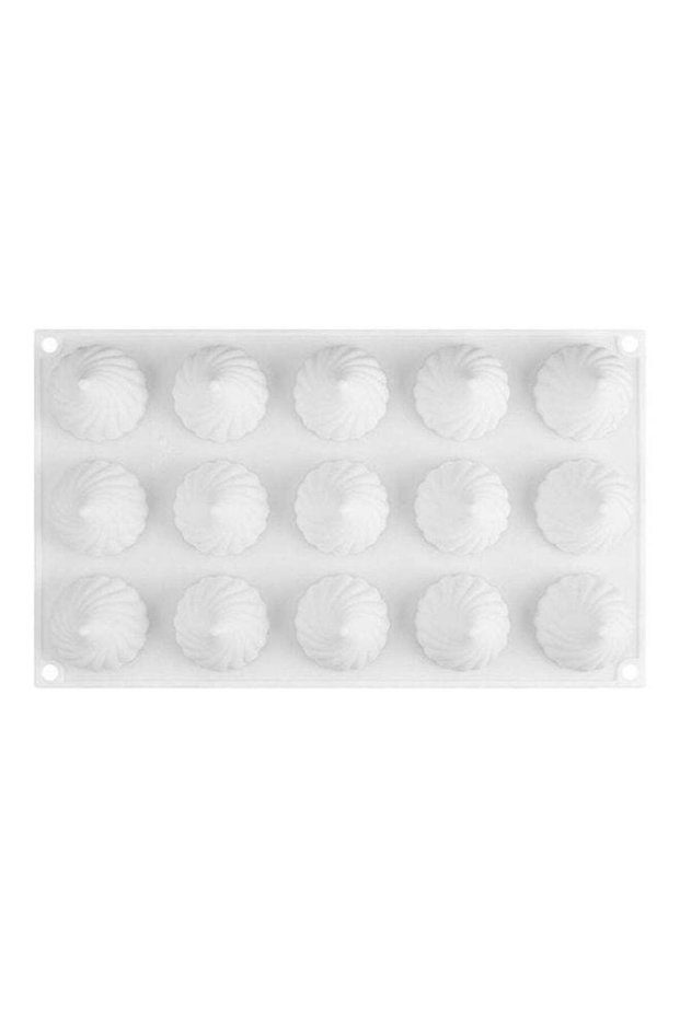 15 Cavity Silicone Molds DIY Cake Decorating Tools for Baking Ice Cream Chocolate Dessert Mousse wh