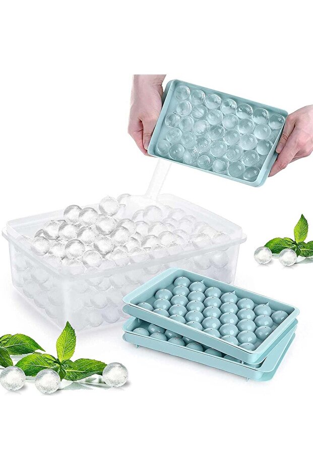 Round Ice Cube Tray, Ice Ball Maker Mold for Freezer Mini Circle Ice Cube Tray Making 1 â€œ for Sph - 1