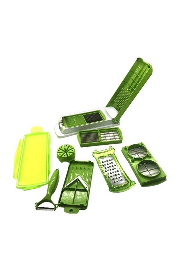 12-Piece Multifunctional Vegetable Slicer Set Green/White