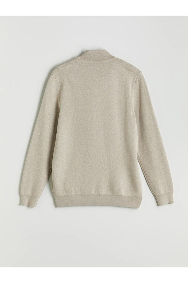 Standart Kalıp Dik Yaka Erkek Triko Hırka - 2