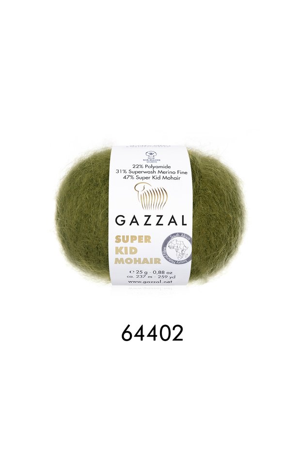 Gazzal Super Kid Mohair Knitting Yarn 150g 6X25G 237m Luxury Mohair Soft 64402