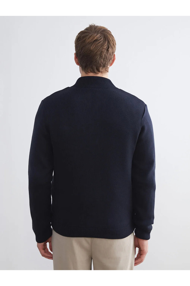Standard Pattern Stand Collar Men's Knitwear Cardigan