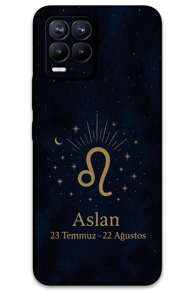 حافظة هاتف بنمط الأسد متوافقة مع هاتف Realme 8 Pro + واقي شاشة - 5772