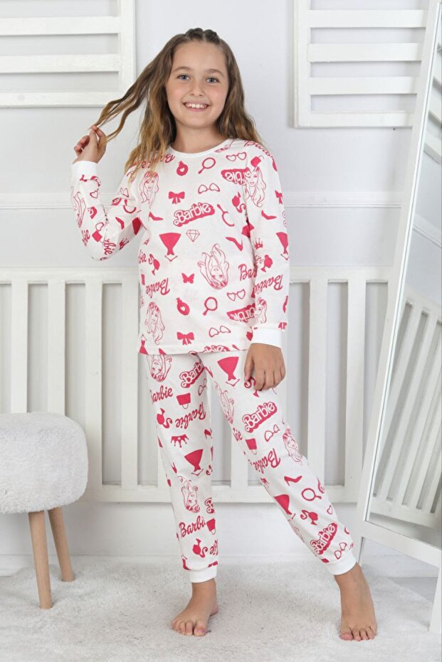 Girls' 100% Cotton Printed Pajama Set