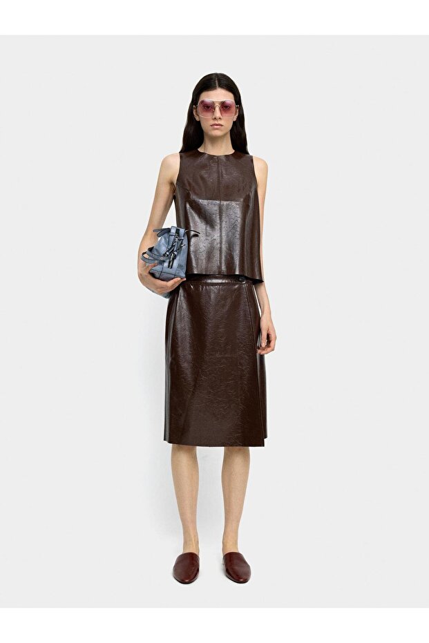 Deri Efektli Üst - 2